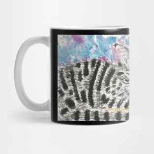 Cute tabby cat with flower Mug